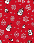 Charming Snowman Snowflake Pattern Design Rug