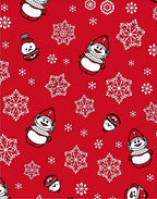 Charming Snowman Snowflake Pattern Design Rug