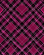 Geometric Pink Black Line Art Pattern Rug