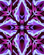 Purple Geometric Starburst Pattern Rug