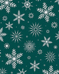 Winter Snowflake Pattern Teal Rug