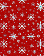 Winter Snowflake Pattern Red Rug