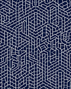 Geometric Labyrinth Pattern Rug
