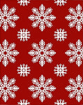 Red Snowflake Pattern Textile Rug