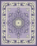 Floral Swirls Vintage Lavender Rug
