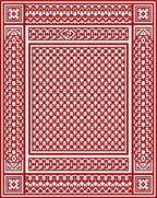 Intricate Red Geometric Pattern Rug