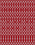 RedWhite Folk Pattern Design Rug