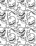 Sketchy Skull Pattern Design Rug