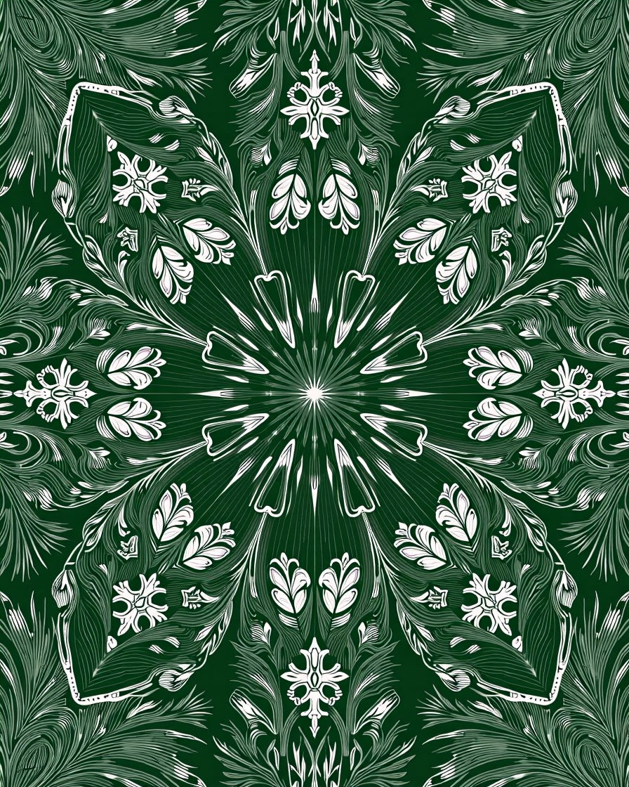 Intricate Floral Mandala Pattern Rug