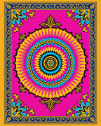 Bold Floral Mandala Pattern Rug