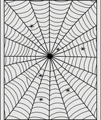 Black Spiderweb With 6 Spiders Rug