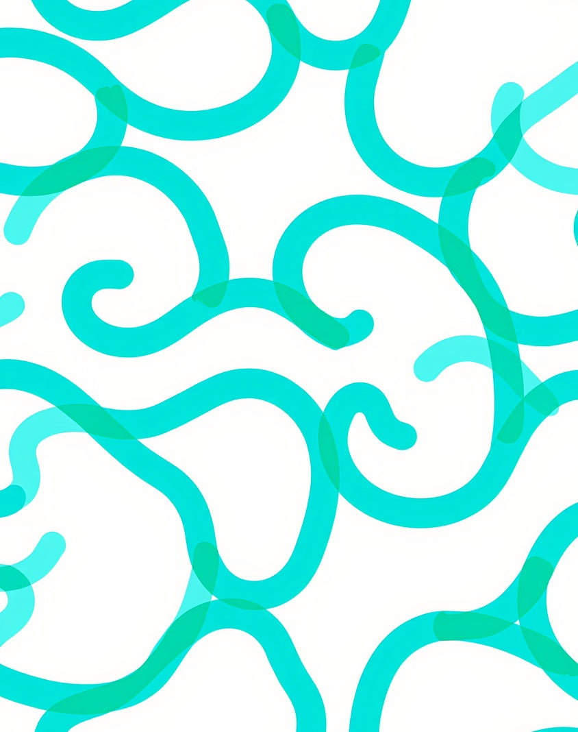 Aqua Swirl Abstract Pattern Rug