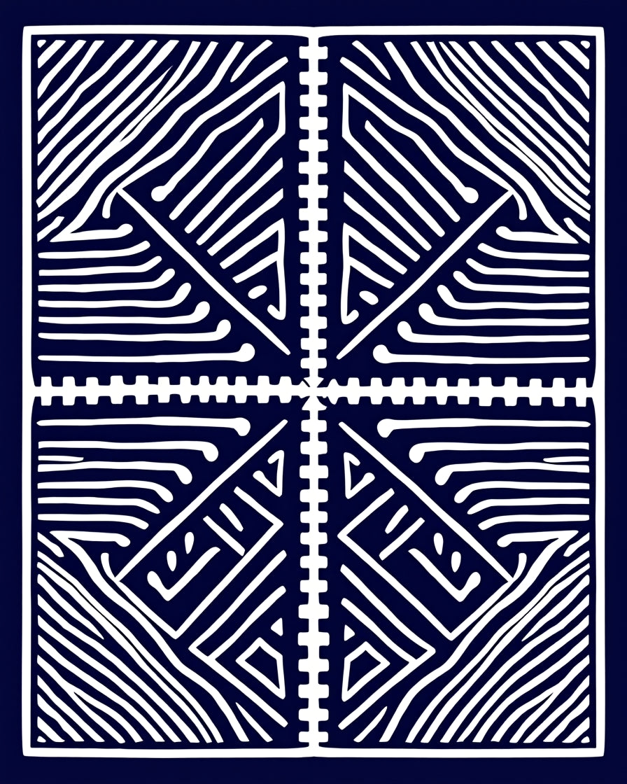 Abstract Geometric Linear Design Rug