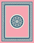 Framed Floral Medallion Pattern Rug