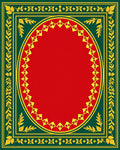 Rich Emerald Golden Floral Border Rug