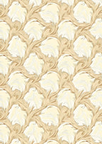 Golden Swirl Art Nouveau Pattern Rug