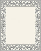 Elegant Ornate Scrollwork Frame Design Rug