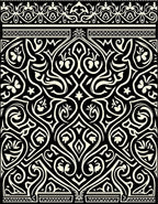 Ornate Floral Arabesque Pattern Rug