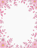 Pink Floral Sprigs and Blossoms Rug