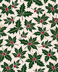 Evergreen Holly Berry Pattern Rug