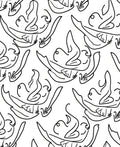 Line Art Abstract Swirl Pattern Rug