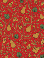 Ornate Pear Vine Botanical Pattern Rug