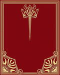 Golden Floral Art Nouveau Design Rug