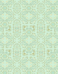 Ornate Mint Green Graphic Pattern Rug