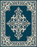 Ornate Floral Medallion Cream Rug