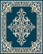 Ornate Floral Medallion Cream Rug