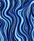 Navy Blue Wavy Swirl Rug