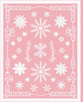 Pink Snowflake Scatter Winter Wonderland Rug