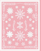 Pink Snowflake Scatter Winter Wonderland Rug