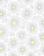 Sunburst Floral Outline Pattern Rug