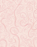 Delicate Swirls Patterned Pink Rug