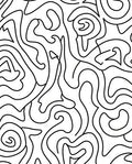 Abstract Curvy Line Art Design Rug