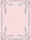 Pastel Pink Ornate Floral Frame Rug