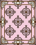 Ornate Floral Pattern With Cream Border Rug