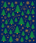 Green Trees And Yellow Stars Pattern Rug