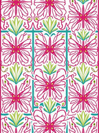 Bold Floral Tile Inspired Pattern Rug
