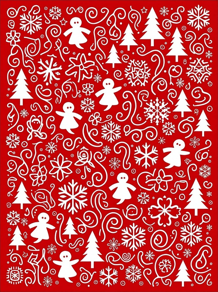 Holiday Friends Tree Pattern Rug