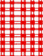 Red and White Classic Gingham Design Rug