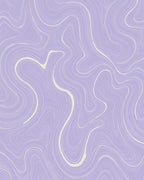 Lavender Wavy Line Art Pattern Rug