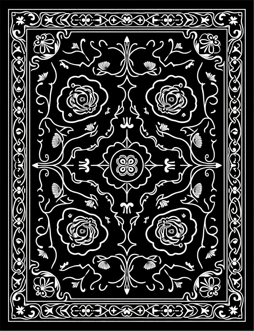 Vintage Floral Arabesque Design Rug