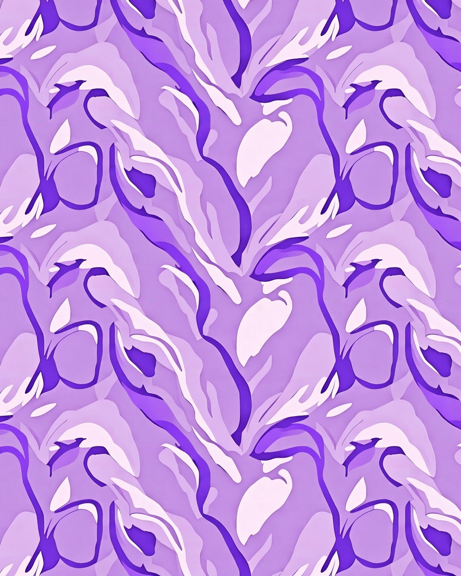 Abstract Lilac Swirls Pattern Rug