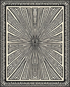Bold Geometric Sunburst Pattern Rug