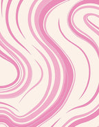Soft Pink Swirling Marble Pattern Rug