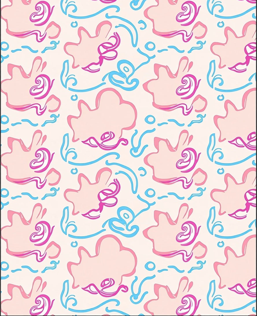 Playful Abstract Shapes Pattern Rug