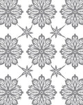 Grey Floral Stylized Pattern Design Rug