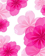 Vibrant Transparent Floral Pink Rug